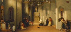 Die Berufung der Heiligen Lucia, erstes Panel der Predella des Altarbildes der Heiligen Lucia von Lorenzo Lotto