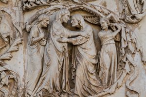 Maria besucht Elisabeth (Detail)