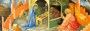 Geburt Jesu, Abschnitt der Predella, von Lorenzo Monaco