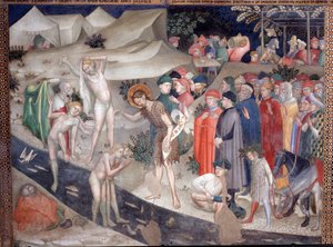 Johannes der Täufer tauft die Neophyten am Ufer des Jordan