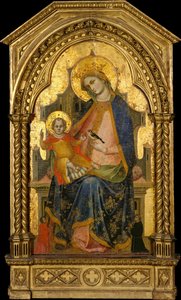 Madonna und Kind auf dem Thron mit zwei Stiftern, ca. 1360-65