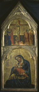 Jungfrau und Kind mit einer Kreuzigung, ca. 1360