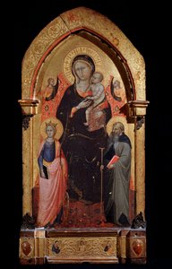 Die Jungfrau und das Kind mit der heiligen Katharina von Alexandria, dem heiligen Antonius dem Großen und Engeln von Lorenzo di Bicci