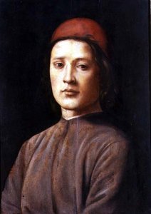 Porträt eines jungen Mannes mit roter Mütze von Lorenzo di Credi