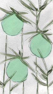 Abstrakte grüne Botanicals von Lori Ann Folz