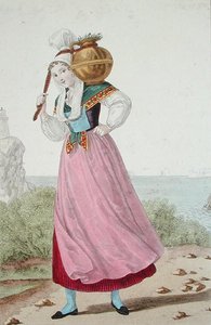 Melkerin aus der Region Cherbourg, um 1820 von Louis Marie (after) Lante