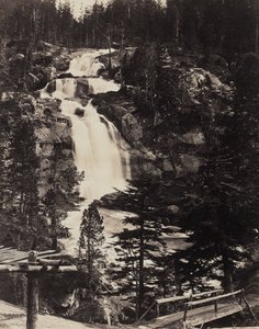 Großer oberer Wasserfall, Hochalpen, um 1862 von Louis Alphonse Davanne