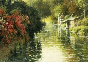 Französische Flusslandschaft von Louis Aston Knight