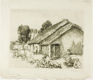 Hütte mit fünf Kindern von Louis Auguste Lepère