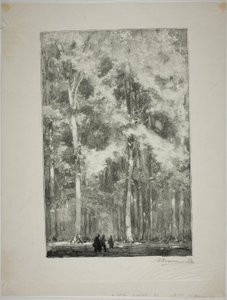 Morgen, Kreuzung der Forts de Marlotte von Louis Auguste Lepère