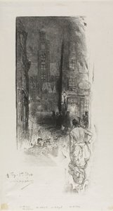 Paris: die Rue de la Montagne-Ste-Geneviève von Louis Auguste Lepère