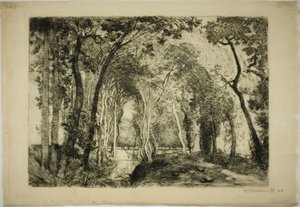 Unter Bäumen, bei der Rigonette von Louis Auguste Lepère