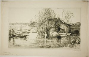 Die überflutete Hütte von Louis Auguste Lepère
