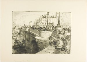 Da ist eine treibende Leiche von Louis Auguste Lepère