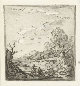 Landschaft mit Reiter und Hirte