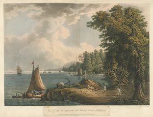 Blick auf den Trockenen Hafen in der Gemeinde St. Ann, aus Sechs Ansichten auf der Insel Jamaika