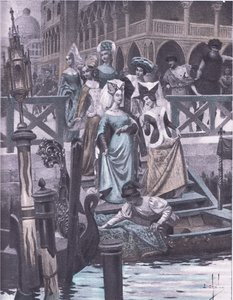Grüne Gänse (Illustration aus Decameron von Boccaccio) von Louis Chalon