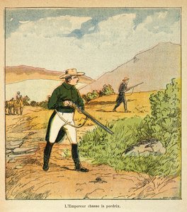 Illustration aus dem Buch „Das Memorial von Saint Helene“ von Graf Emmanuel de Las Cases: Napoleon jagt mit Las Cases in Ste Helene im August 1816 von Louis Charles Bombled