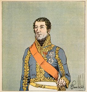 Illustration aus dem Buch „The Memorial of Saint Helene“ von Graf Emmanuel de Las Cases: Porträt von Marschall Edouard Mortier, Herzog von Trevise