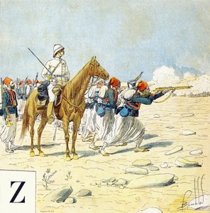 Buchstabe Z: Zuaven, "Je serai soldat" - Militäralphabet