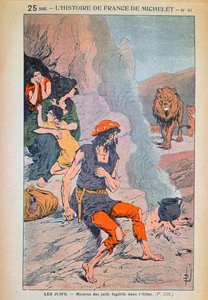 Spanische Juden suchen im 15. Jahrhundert Zuflucht im Atlasgebirge, Illustration aus 