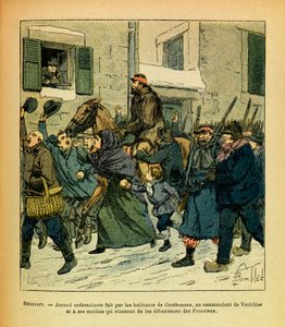 Die östliche Armee: Januar 1871, Hericourt, Begeisterung der Einwohner von Couthenans für den Kommandanten Vaulchier und seine Männer