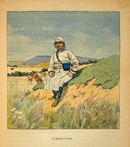 Der Krieg in Madagaskar - Anekdotische Geschichte der französischen Expeditionen von 1885-1895: Porträt von General Voyron (1838-1921) von Louis Charles Bombled