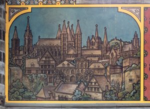 Bahnhofsgebäude (Sint-Pietersstation). Innenraum. 1912. Die Eingangshalle. von Louis Cloquet