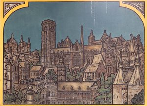 Bahnhofsgebäude (Sint-Pietersstation). Innenansicht. 1912. Die Eingangshalle. von Louis Cloquet