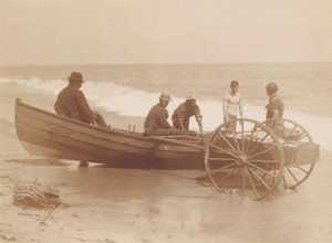 Fischer entladen ein Boot, Sea Bright, New Jersey