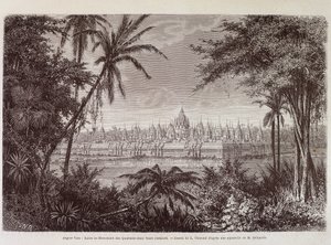 Ansicht von Angkor Thom um 1870 - in „Reise nach Kambodscha“ von Louis Delaporte, Paris