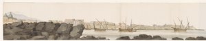 Ansicht des Hafens von Catania von Louis Ducros