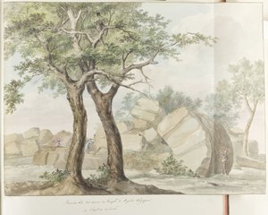 Ruine des Zeus-Olympus-Tempels im alten Agrigent von Louis Ducros