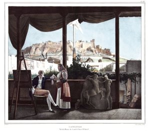 Die Akropolis, gesehen vom Haus des französischen Konsuls M. Fauvel, in 