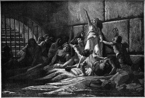 Gravur, die Velleda, die Prophetin der Sachsen, darstellt, nach einem Gemälde von Edouard Fournier 1887 von Louis Edouard Paul Fournier