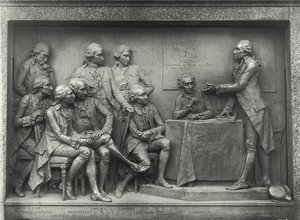 Antoine Laurent Lavoisier (1743-94) erklärt seinen Kollegen seine Analyse der Luft von Louis Ernest Barrias