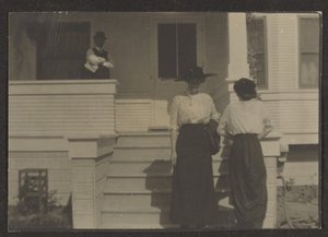[Figuren auf einer Veranda] von Louis Fleckenstein