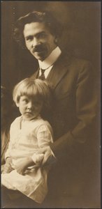Porträt eines Mannes und Kindes von Louis Fleckenstein