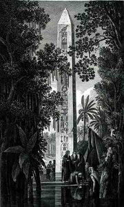 Obelisk von Mathariyyah, graviert von Jean Antoine Pierron aus Band III von 