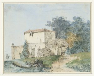 Landhaus in einer Landschaft