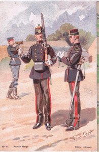 Militärschule, Postkarte, 1920er Jahre