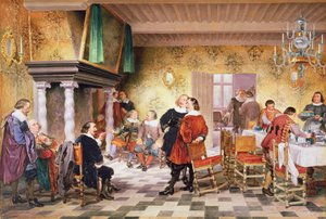 Ein geselliges Treffen der Brauerzunft, Antwerpen von Louis Haghe