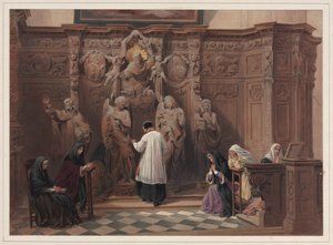 Beichtstuhl, Kirche St. Paul, Antwerpen