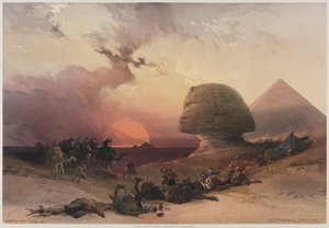 Ägypten und Nubien, Band III: Annäherung des Simoon-Wüste bei Gizeh, 1849