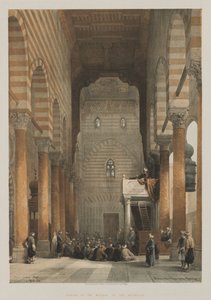 Ägypten und Nubien, Band III: Innenraum der Moschee der Metwalys von Louis Haghe