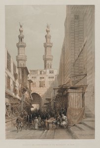 Ägypten und Nubien, Band III: Minarette und Haupteingang der Metwaleys in Kairo