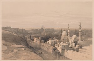 Ägypten und Nubien: Band III - Nr. 26, Kairo, Blick nach Westen von Louis Haghe