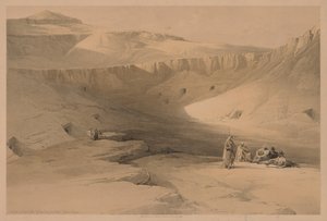 Ägypten und Nubien: Band II - Nr. 34, Eingang zu den Gräbern der Könige von Theben, 1838 von Louis Haghe
