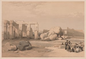 Ägypten und Nubien: Band II - Nr. 4, Fragmente der großen Kolosse im Memnonium von Louis Haghe