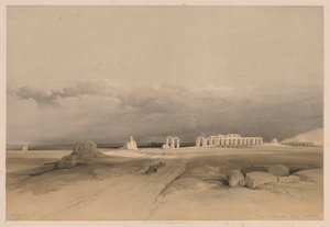 Ägypten und Nubien: Band II - Nr. 8, Ruinen des Memnoniums, Theben von Louis Haghe